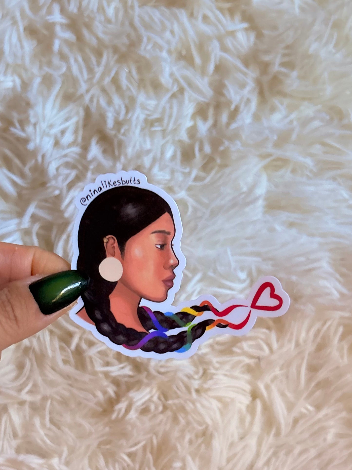 Love braid sticker