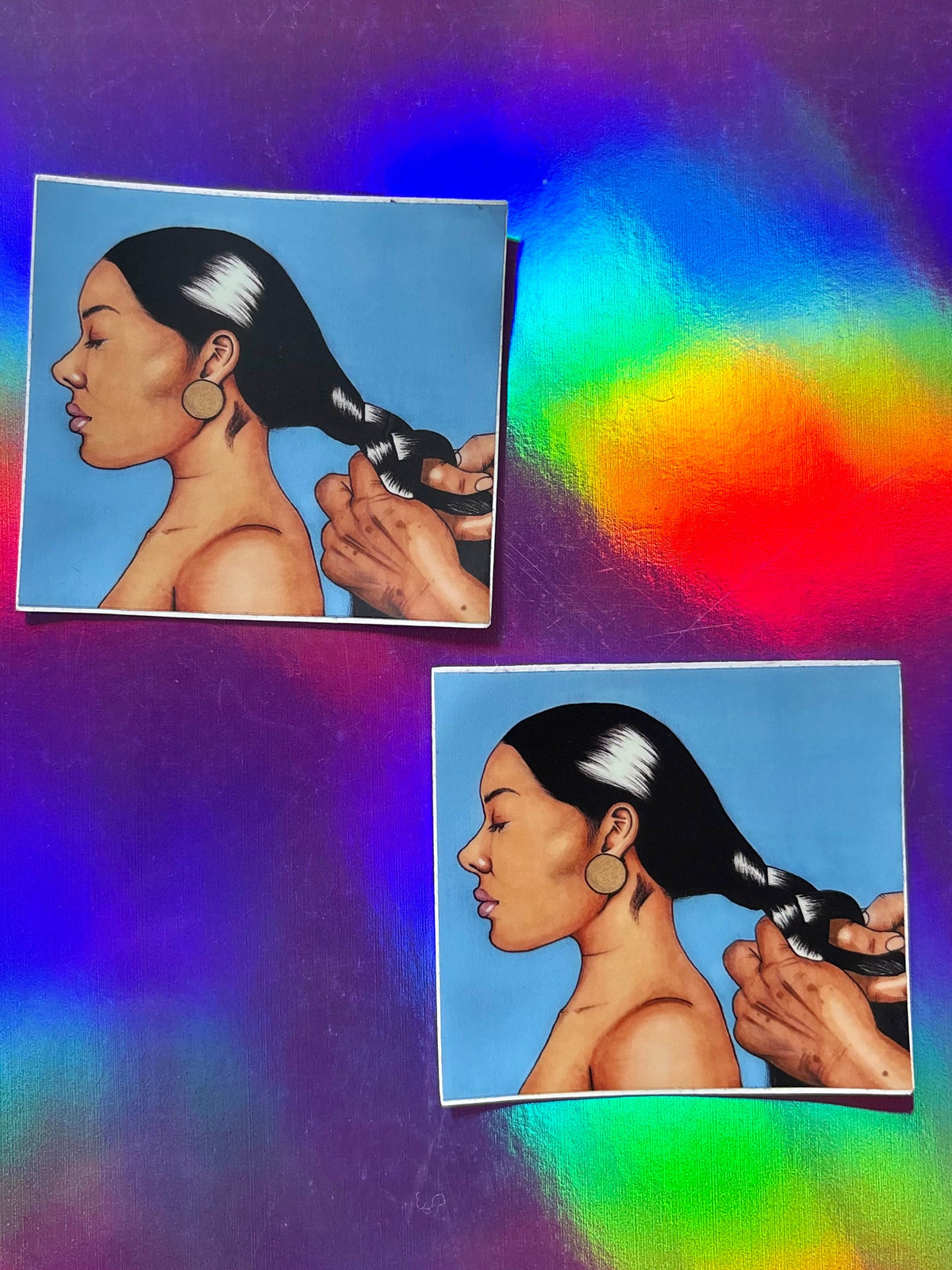 braided mami sticker