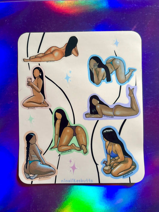 Brown mamis sticker sheet