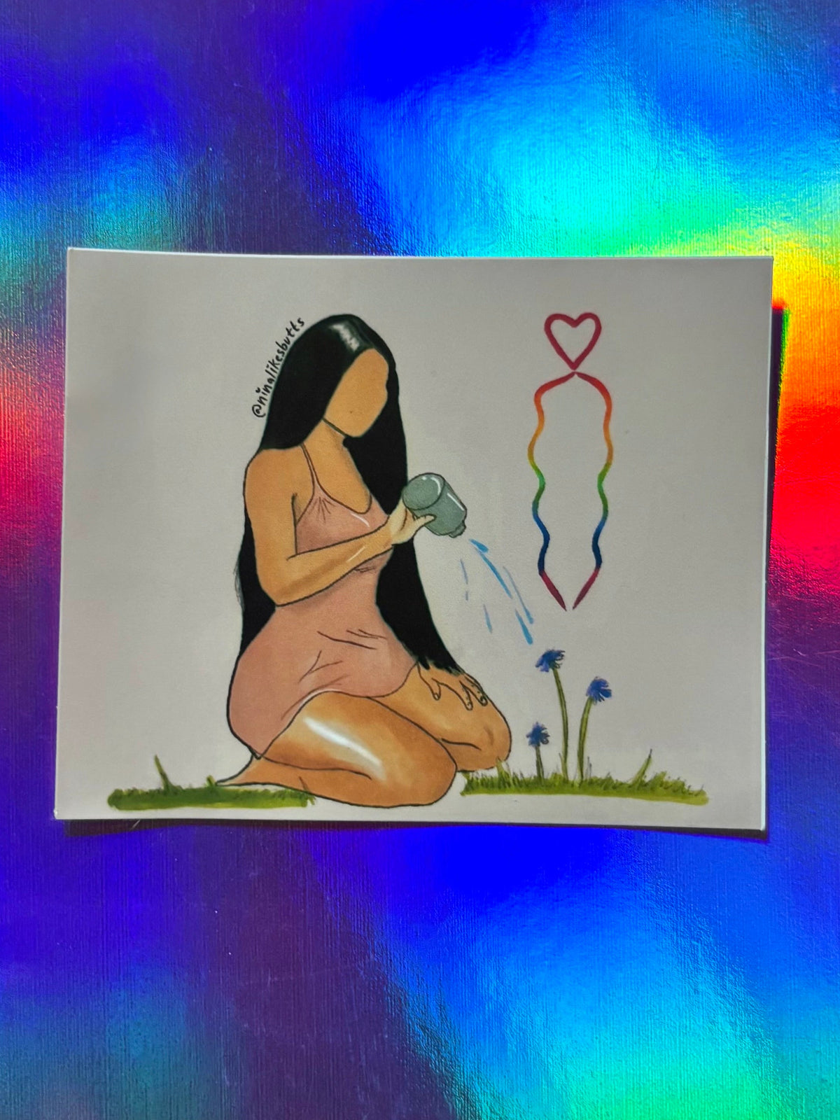 water my growth sticker