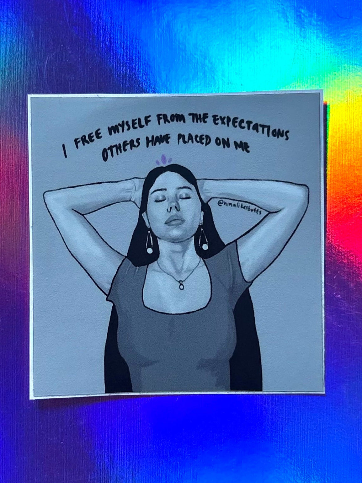 Free myself ( shirt)sticker