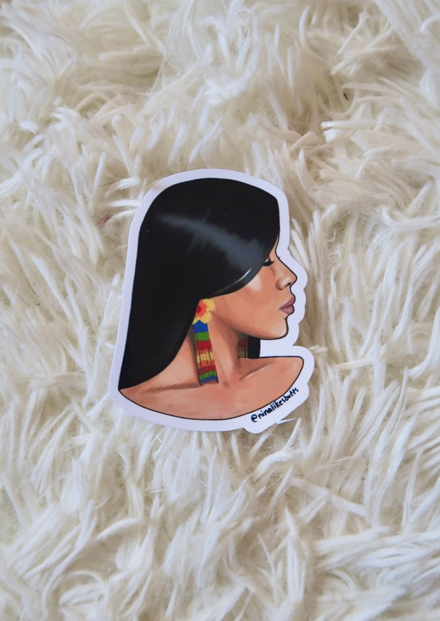 Indigenous woman sticker