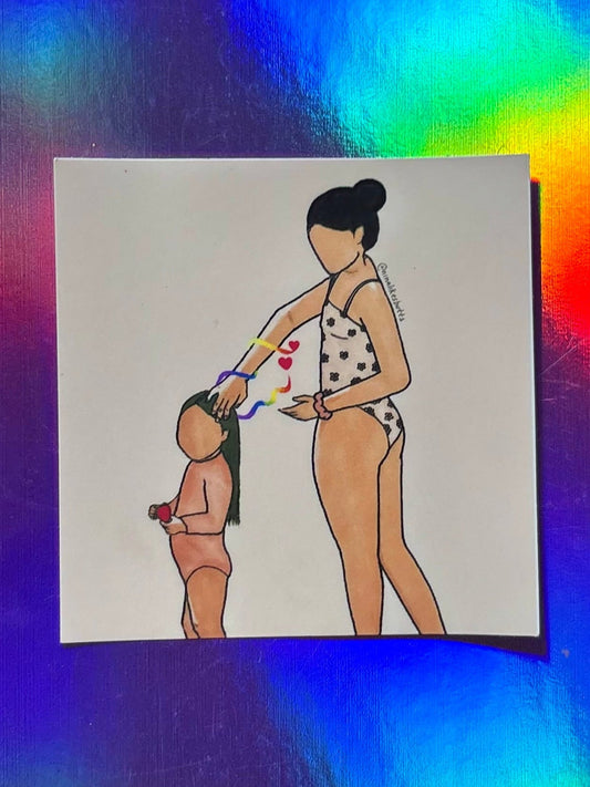 mamas love sticker