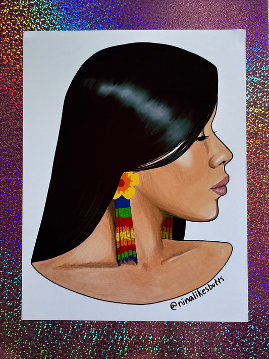 Indigenous woman print