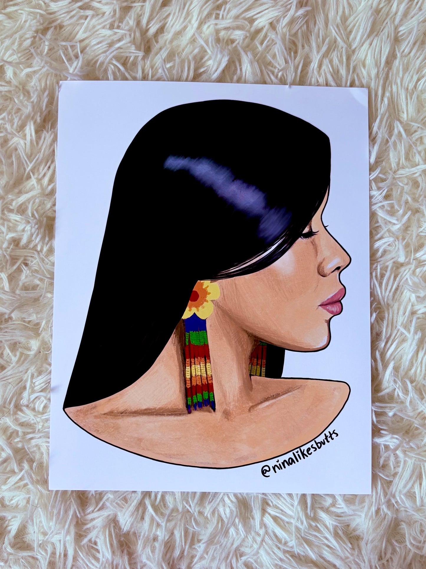 Indigenous woman print