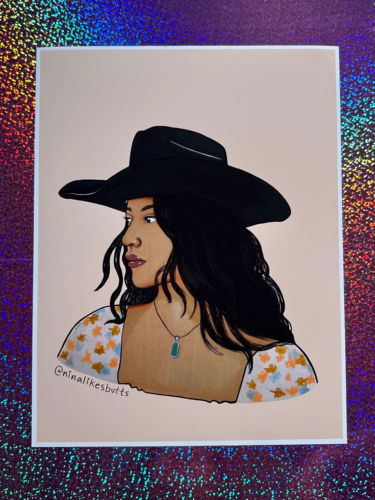 Native cowgirl print