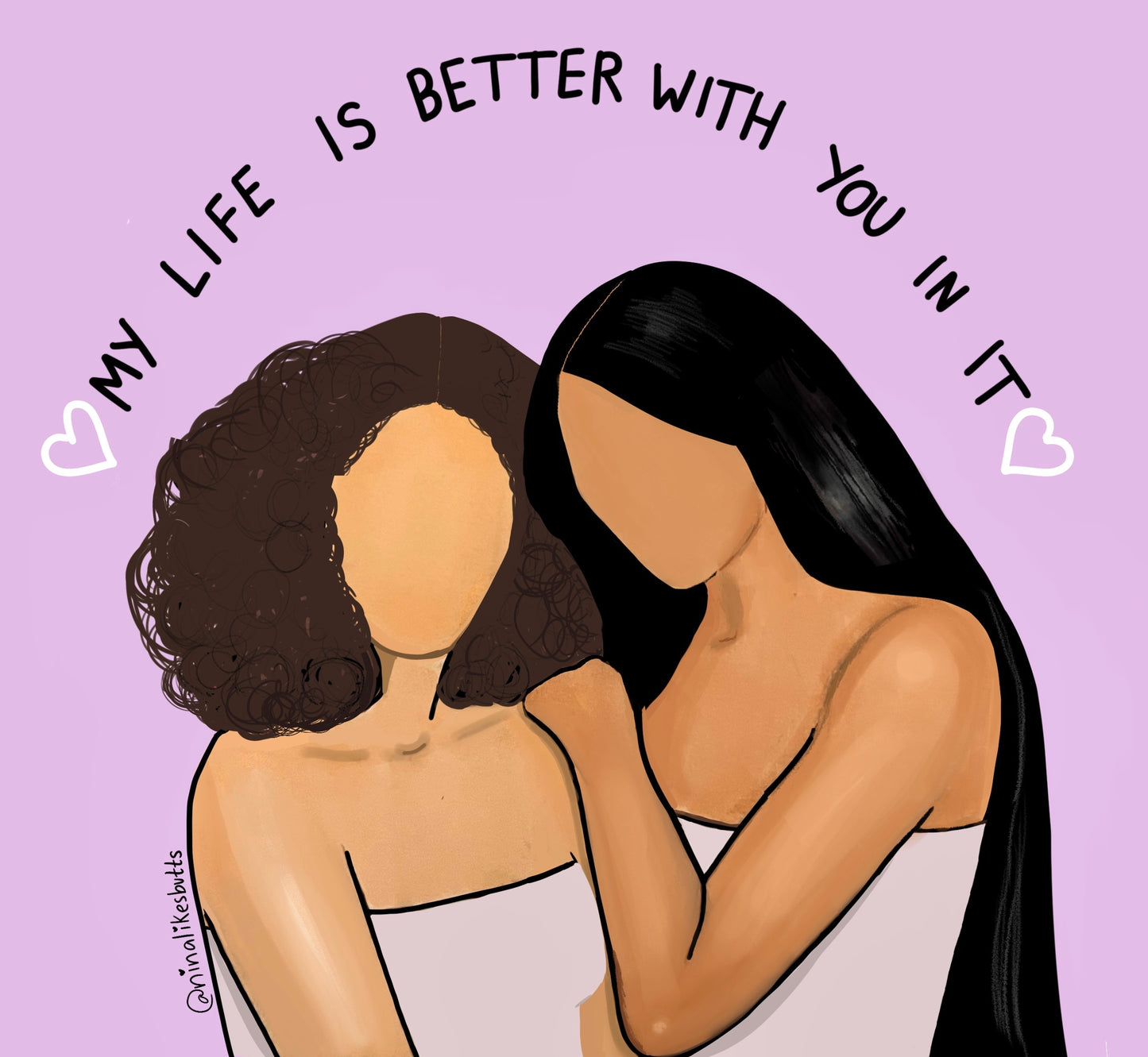 Life is better with you sticker