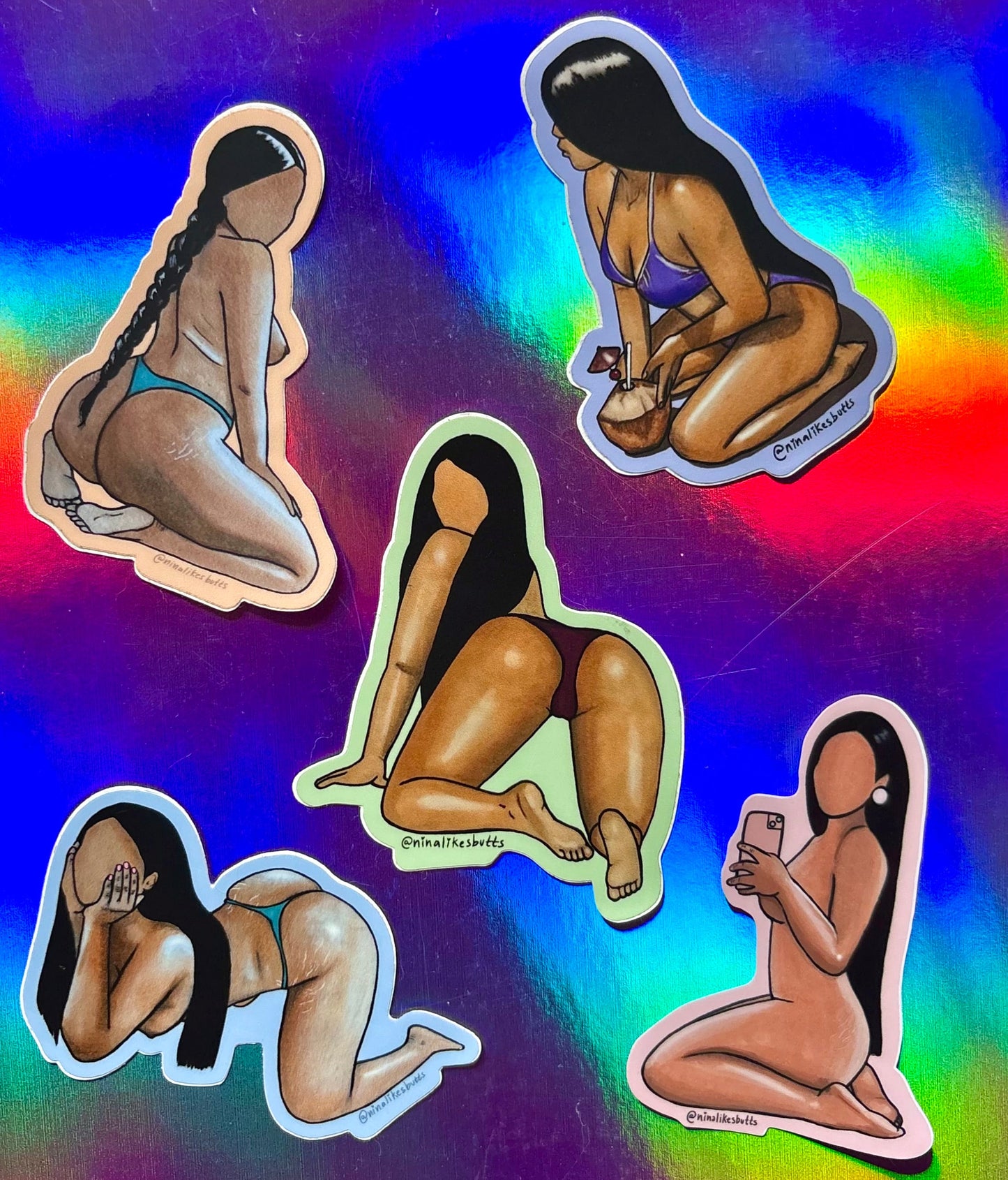 brown girl sticker pack