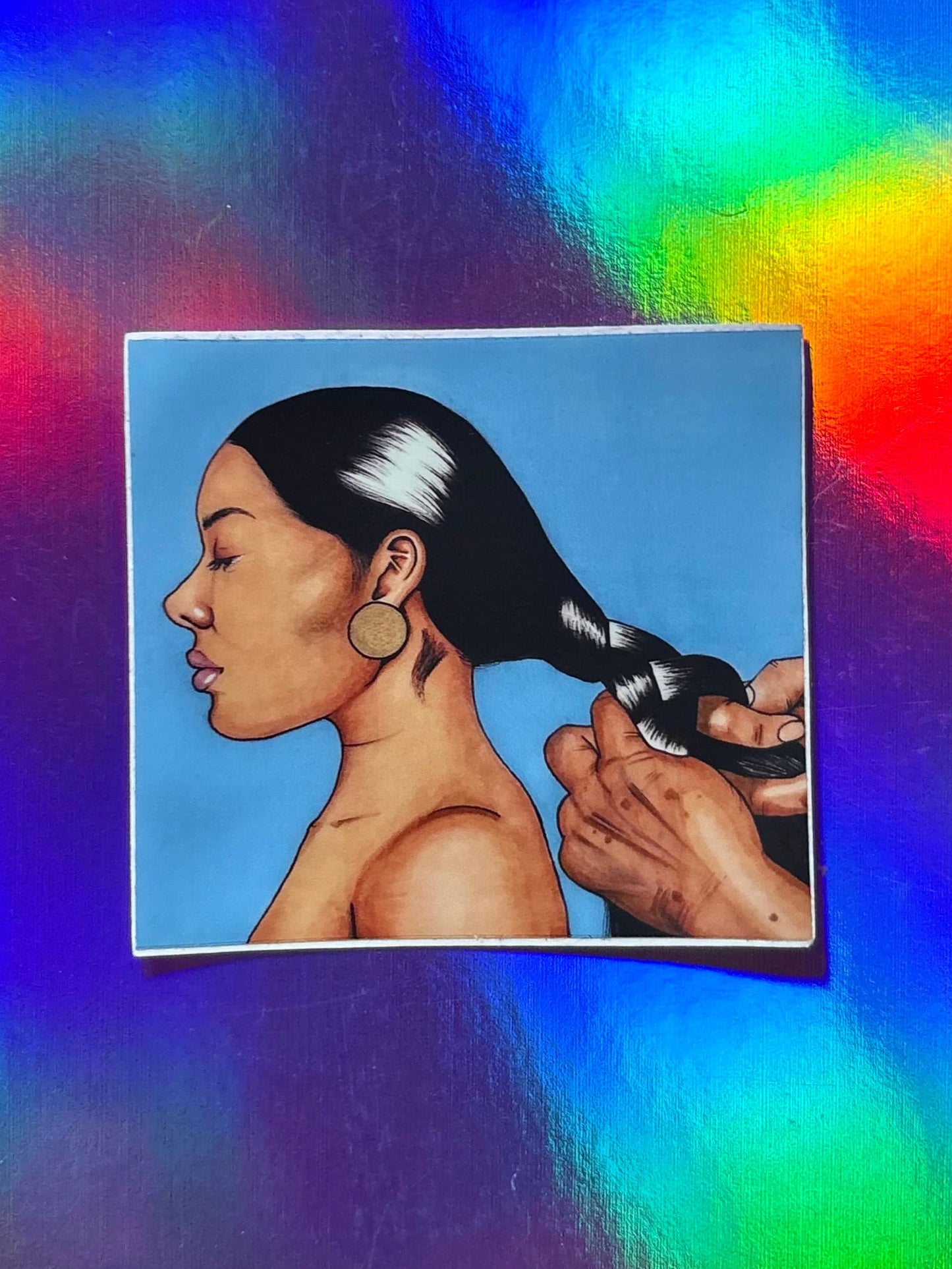 braided mami sticker