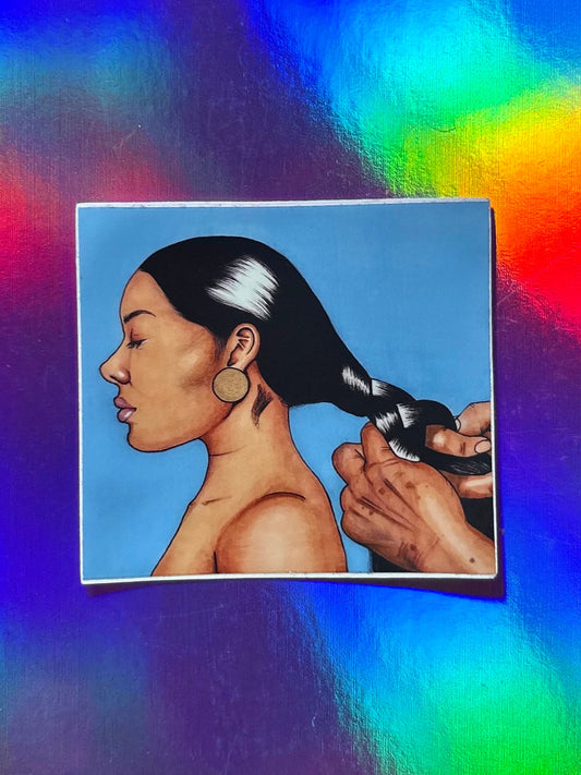 braided mami sticker