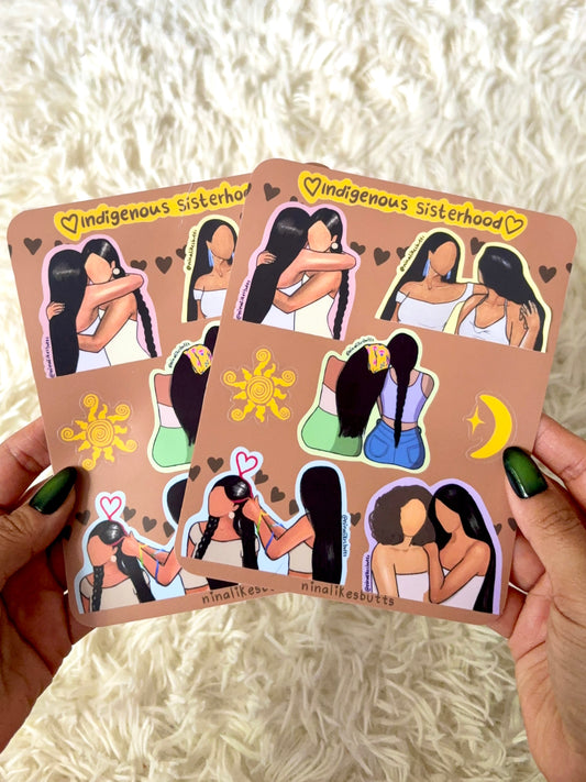Indigenous sisterhood sticker sheet