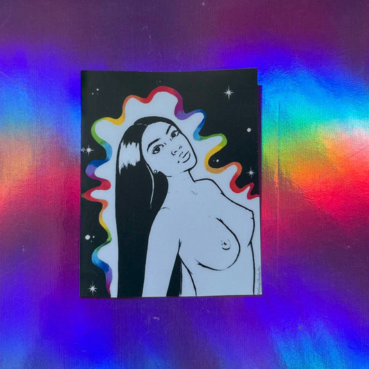 black & white sticker