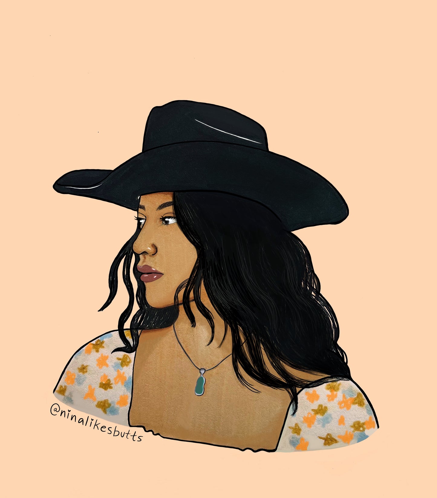 Native cowgirl print