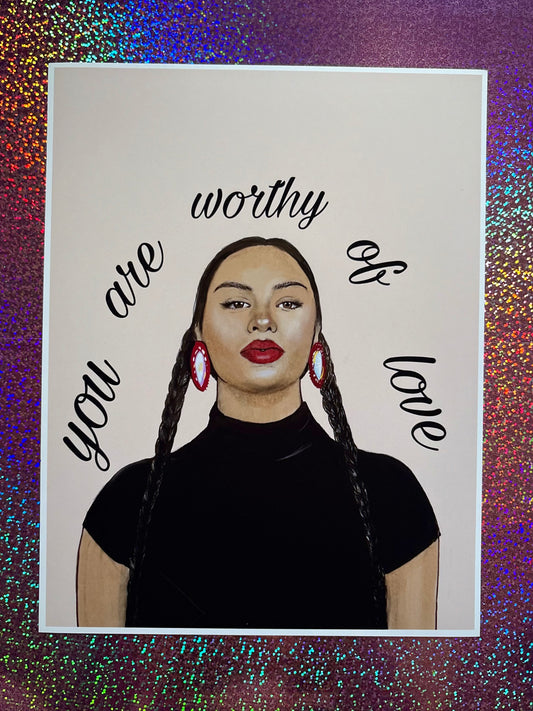 you are worthy of love print