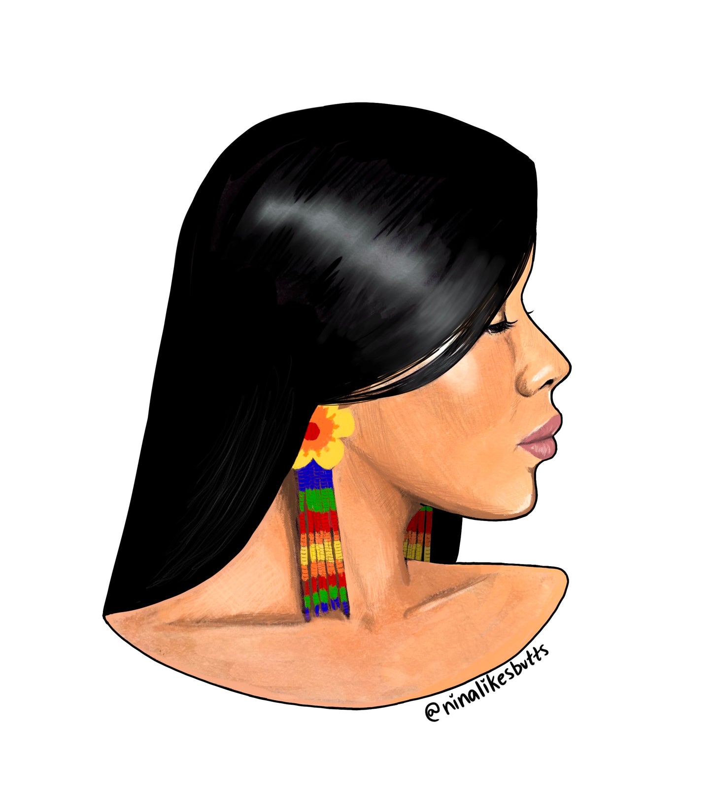 Indigenous woman sticker