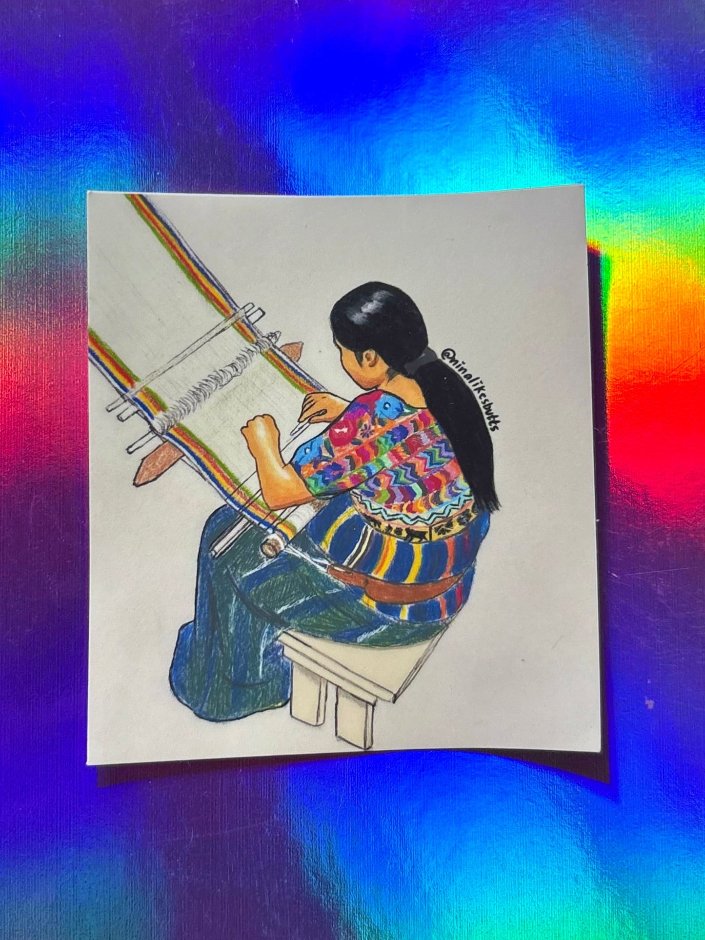 indigenous weaving sticker