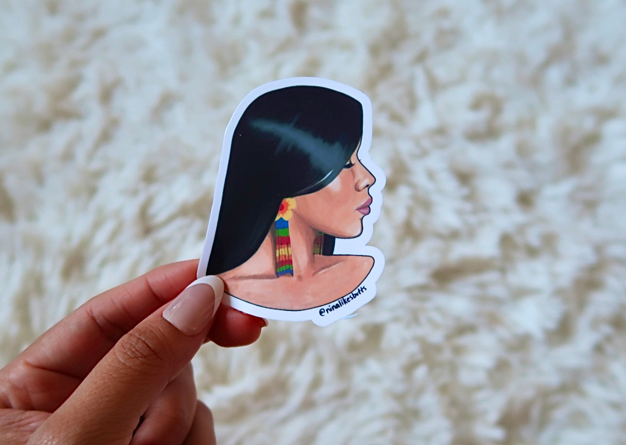 Indigenous woman sticker