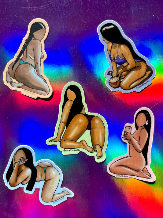 brown girl sticker pack