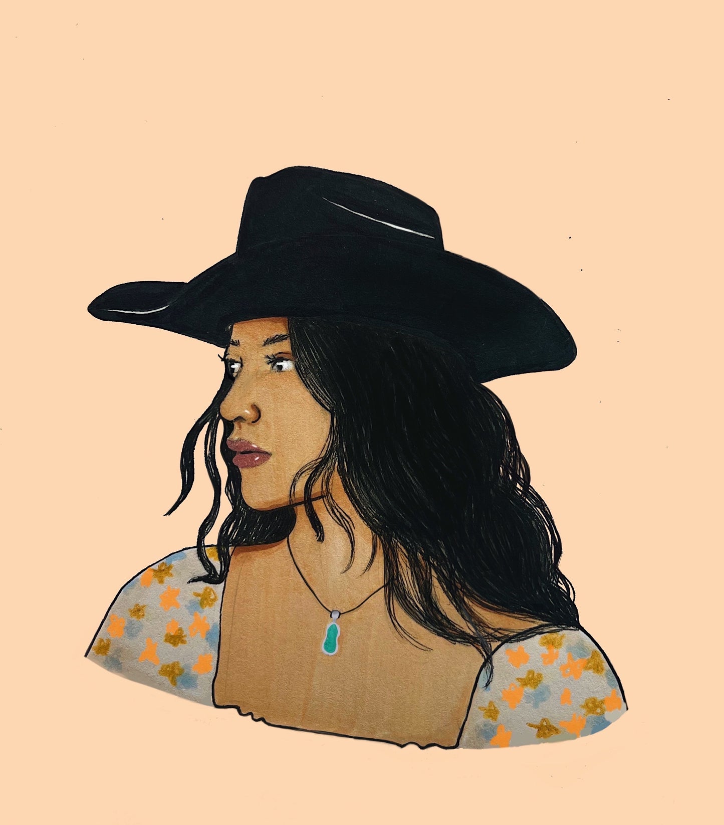 Native cowgirl sticker