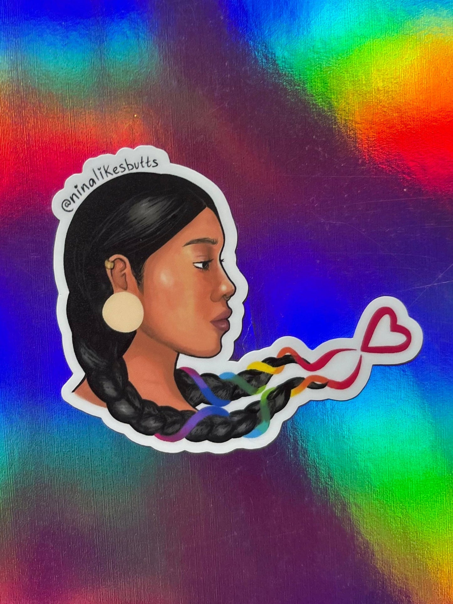 Love braid sticker