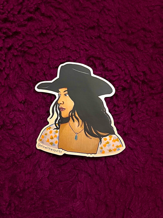 Native cowgirl sticker