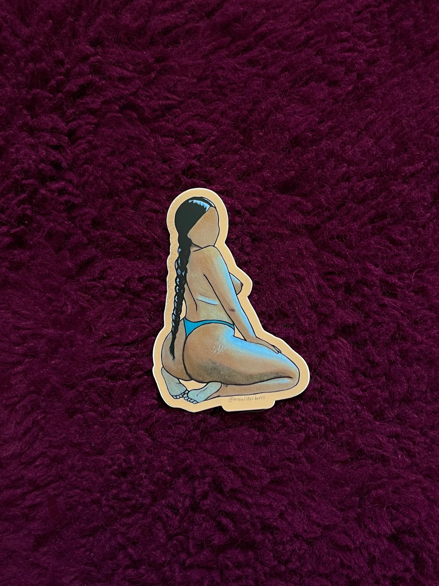 brown girl sticker