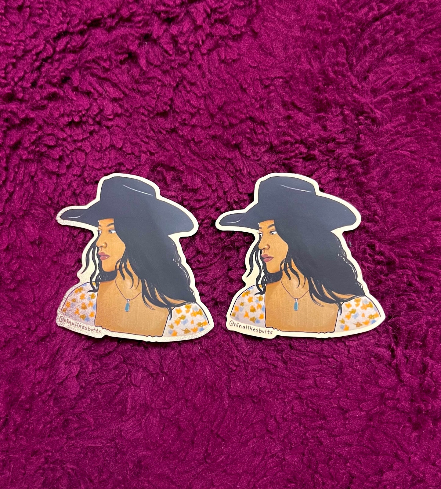 Native cowgirl sticker