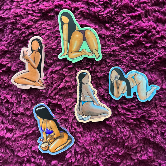 brown girl sticker pack