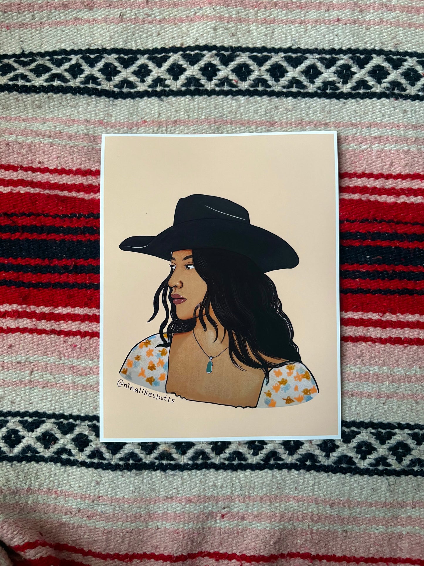 Native cowgirl print