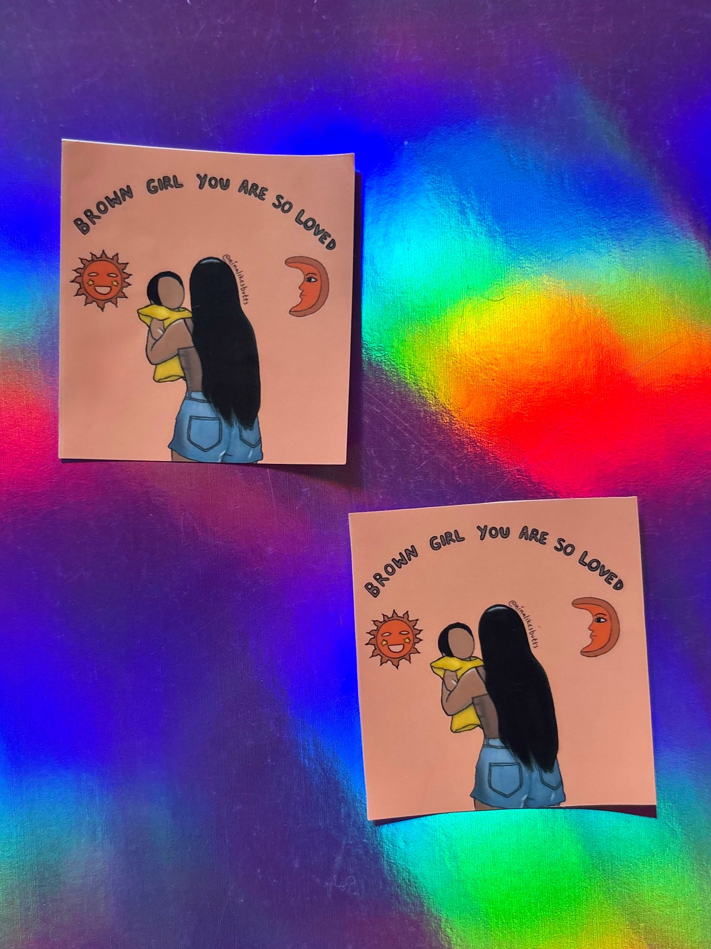 Brown girl you are so loved sticker