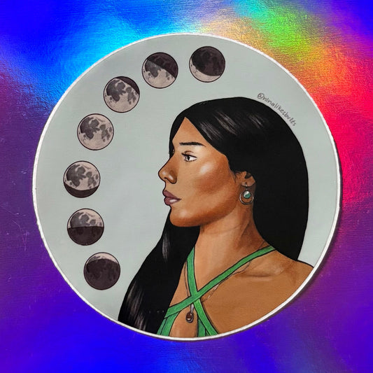 Moon phases sticker