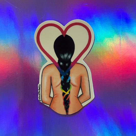 braided love sticker