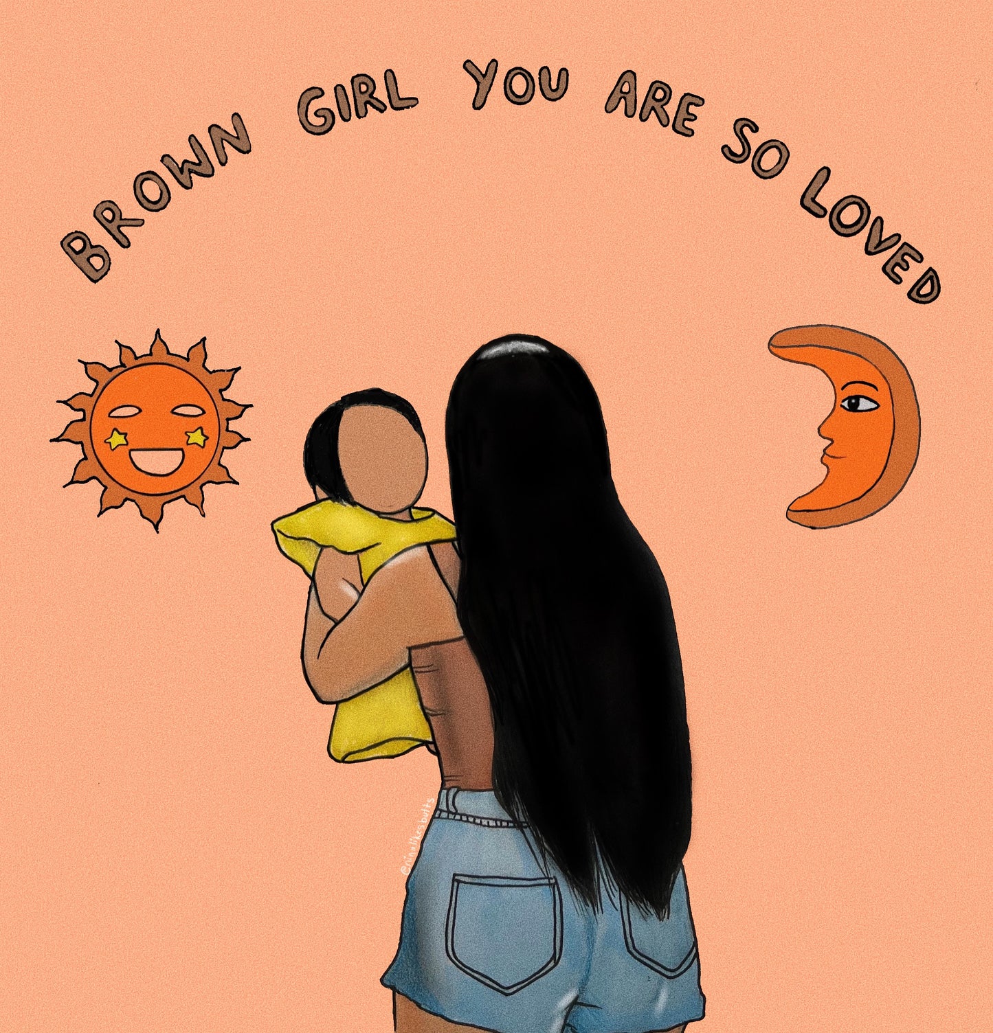 Brown girl you are so loved sticker