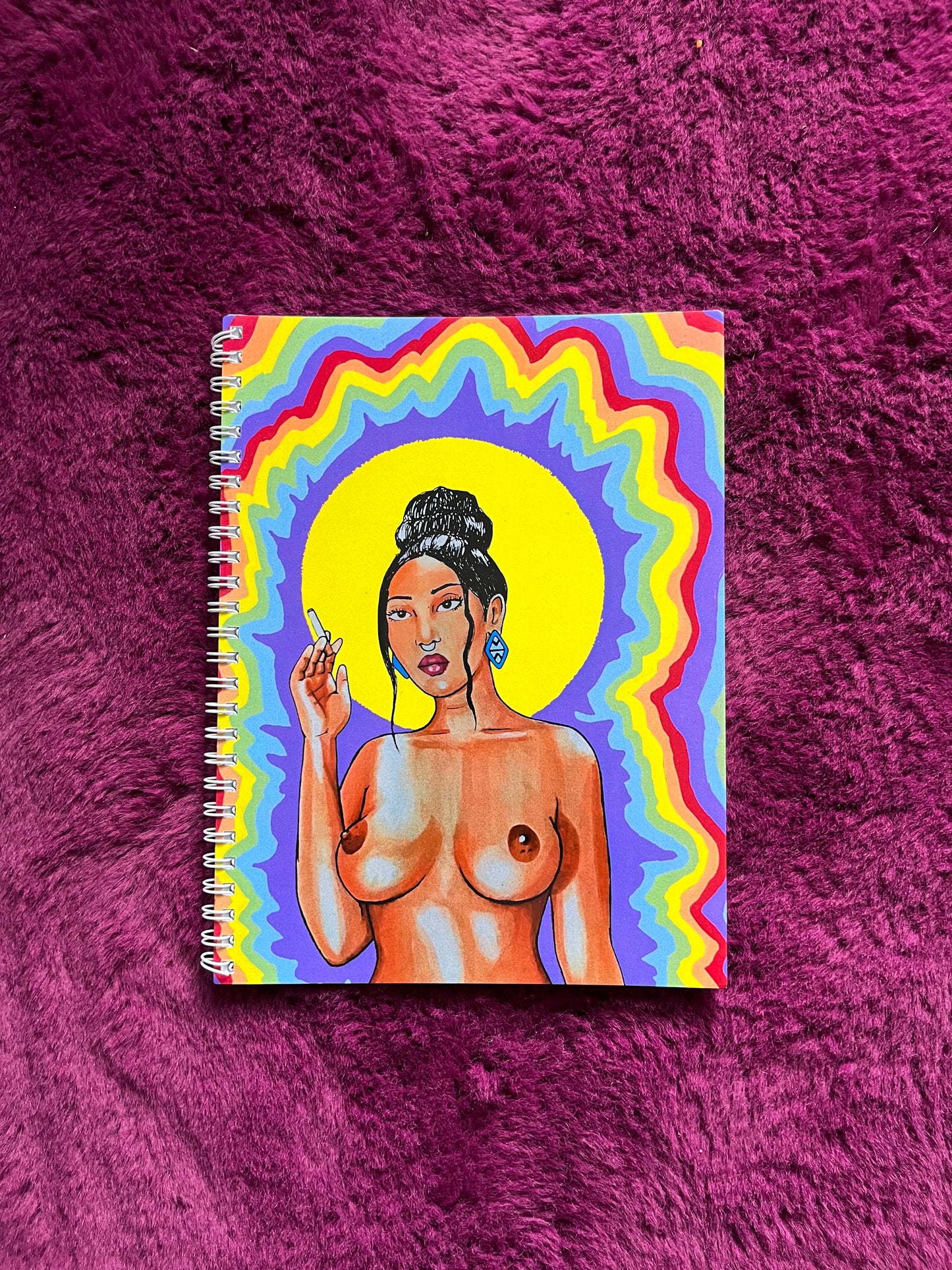 smoking girl notebook