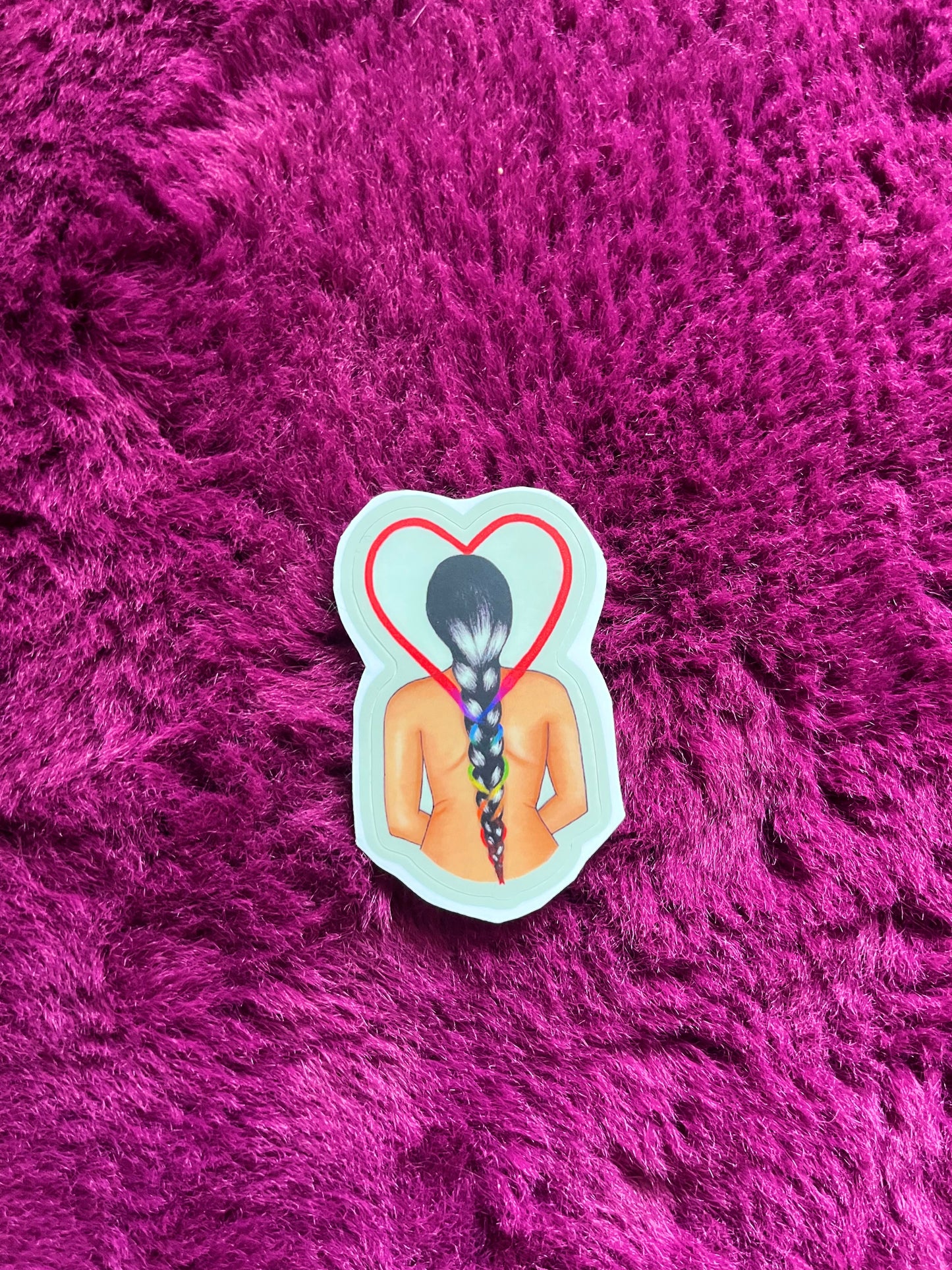 braided love sticker