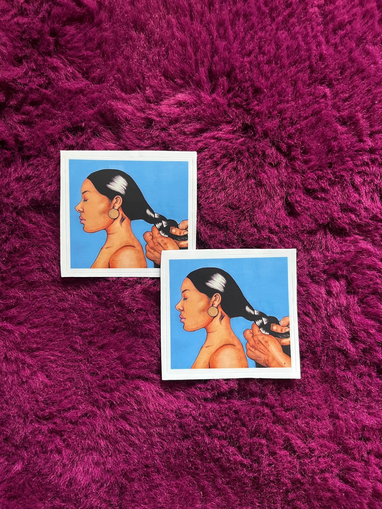 braided mami sticker