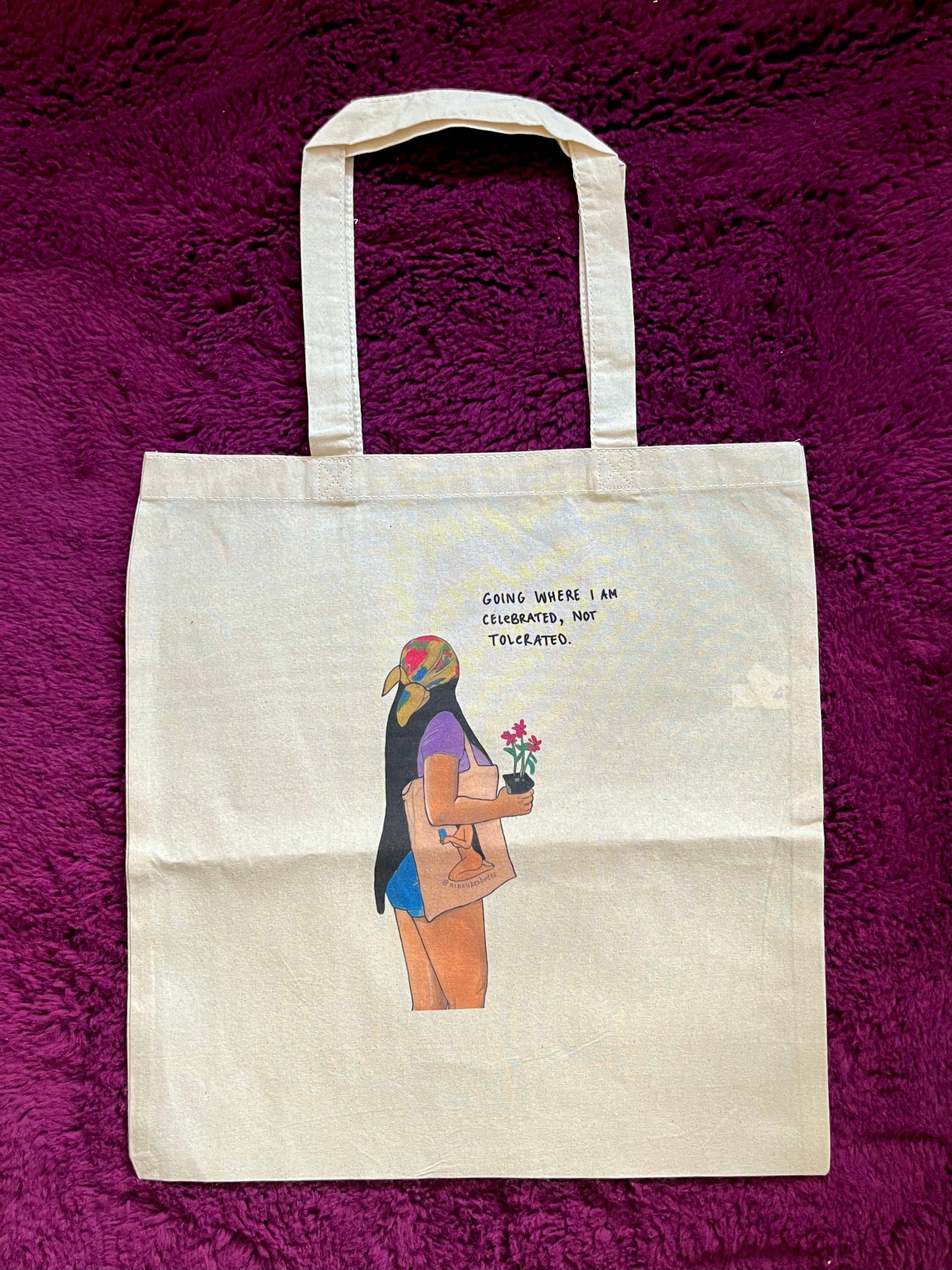 Celebrated tote bag