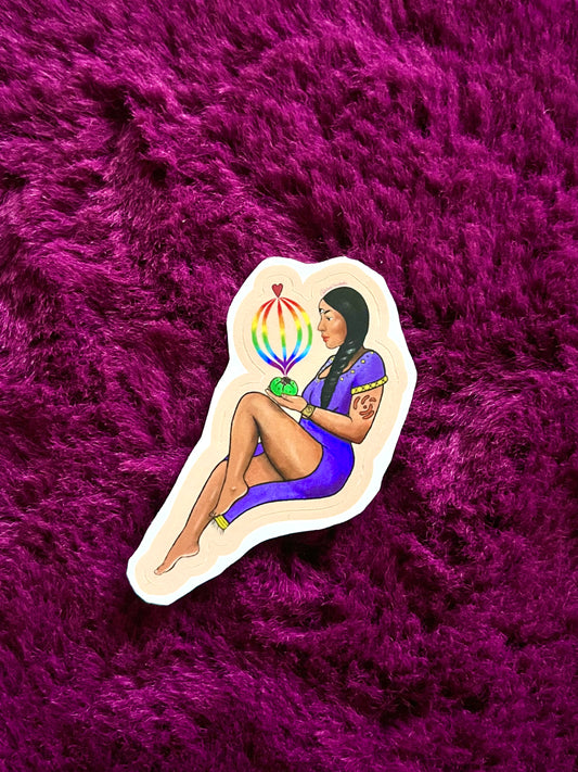 peyote goddess sticker