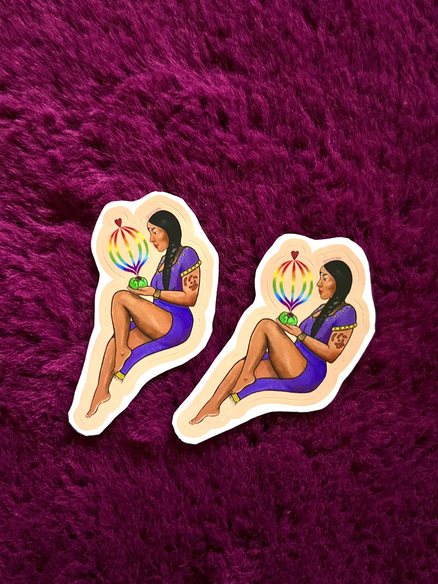 peyote goddess sticker