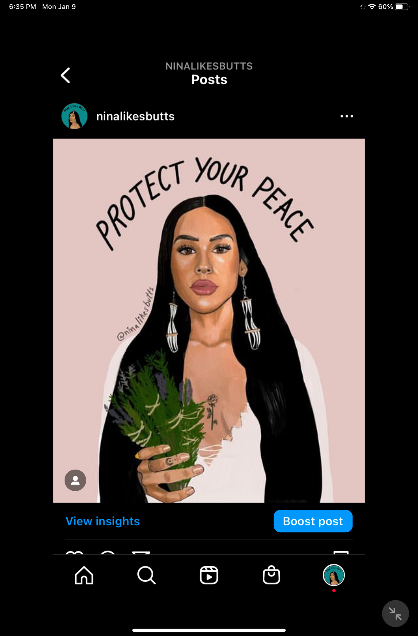 Protect your peace canvas