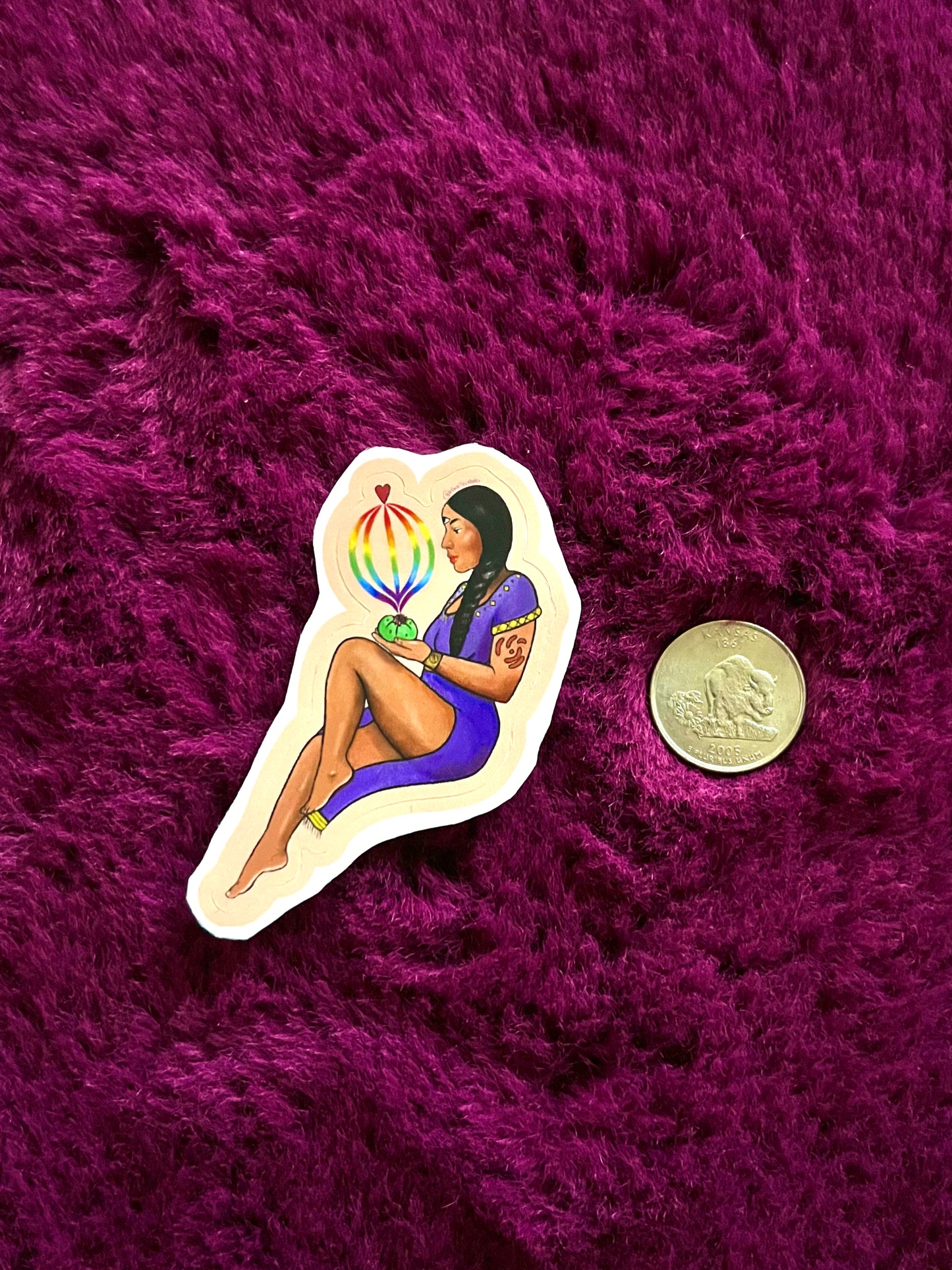 peyote goddess sticker